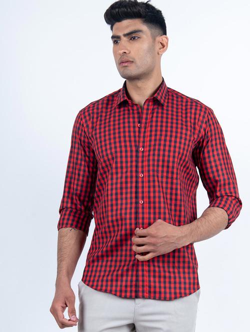 red long sleeve casual shirt - 20606057 - Very Small Image - 1