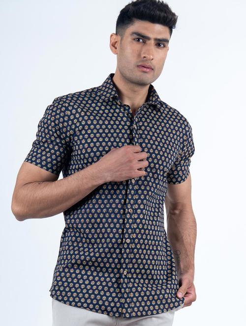 men printed collared casual shirt - 20606076 - Very Small Image - 1