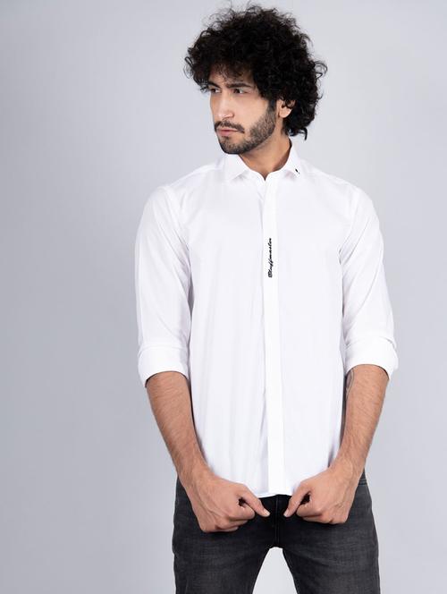 men white detailed casual shirt - 20606135 - Very Small Image - 1