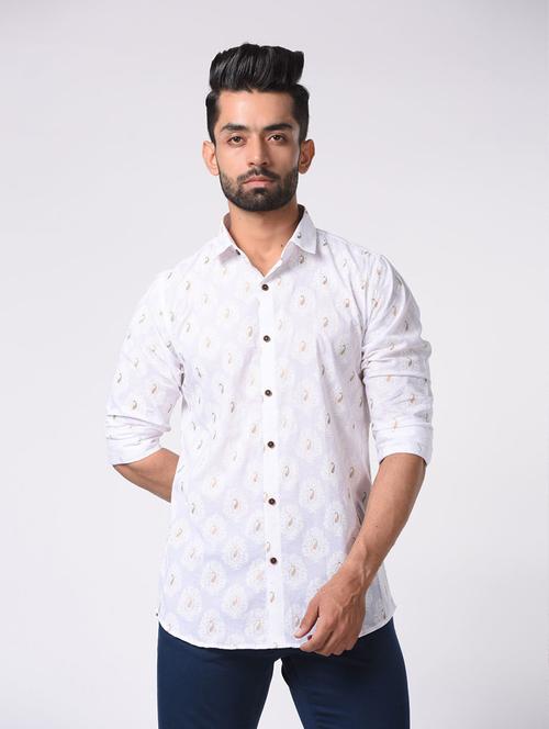 men long sleeve collared casual shirt - 20606155 - Very Small Image - 1