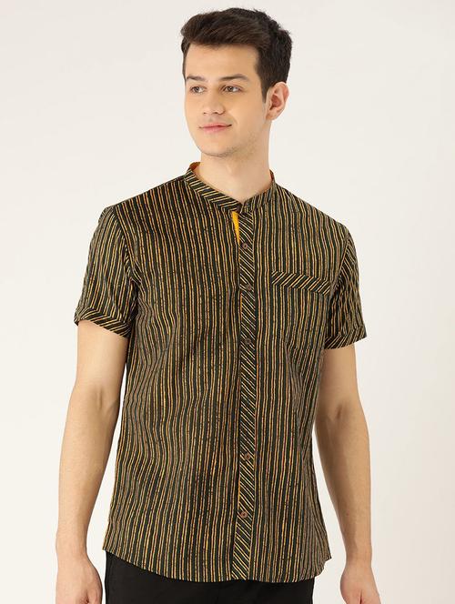 men short sleeve cotton casual shirt - 20606174 - Very Small Image - 1