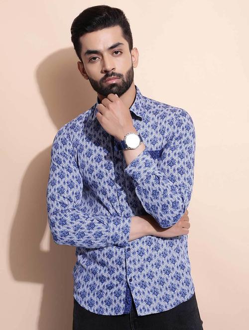 blue long sleeve casual shirt - 20606210 - Very Small Image - 1