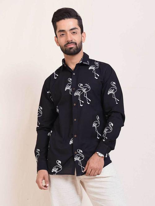 navy blue long sleeve casual shirt - 20606214 - Very Small Image - 1
