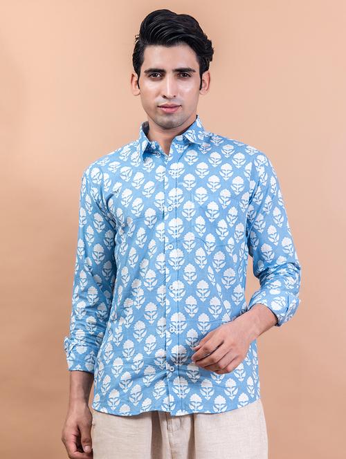 men collared long sleeve casual shirt - 20606271 - Very Small Image - 1