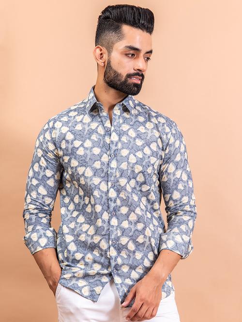 men collared long sleeve casual shirt - 20606281 - Very Small Image - 1