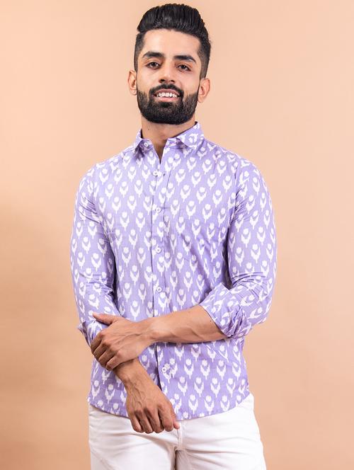 men collared long sleeve casual shirt - 20606283 - Very Small Image - 1