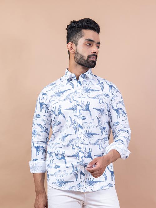 men collared long sleeve casual shirt - 20606286 - Very Small Image - 1