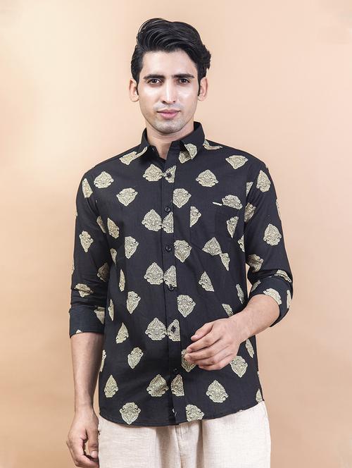 men collared long sleeve casual shirt - 20606294 - Very Small Image - 1