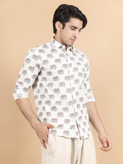 men collared long sleeve casual shirt - 20606343 - Very Small Image - 1