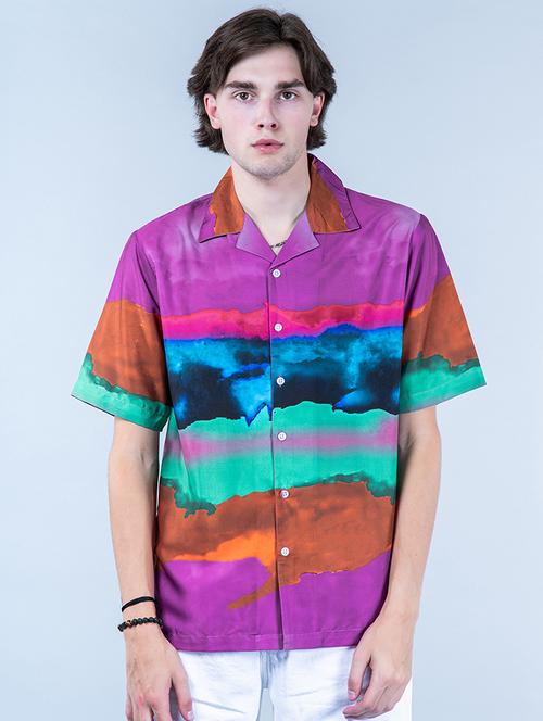 men short sleeve collared casual shirt - 20606368 - Very Small Image - 1