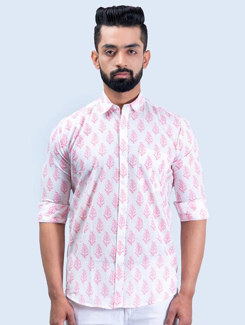 men white printed casual shirt - 20606488 - Very Small Image - 1