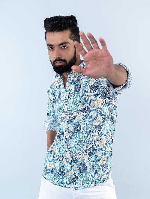men long sleeve collared casual shirt - 20606550 - Very Small Image - 1
