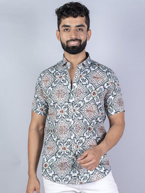 men multi color printed casual shirt - 20606660 - Very Small Image - 1