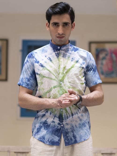 men tie & dye casual shirt - 20606924 - Very Small Image - 1