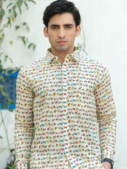 men multi color printed casual shirt - 20606935 - Very Small Image - 1
