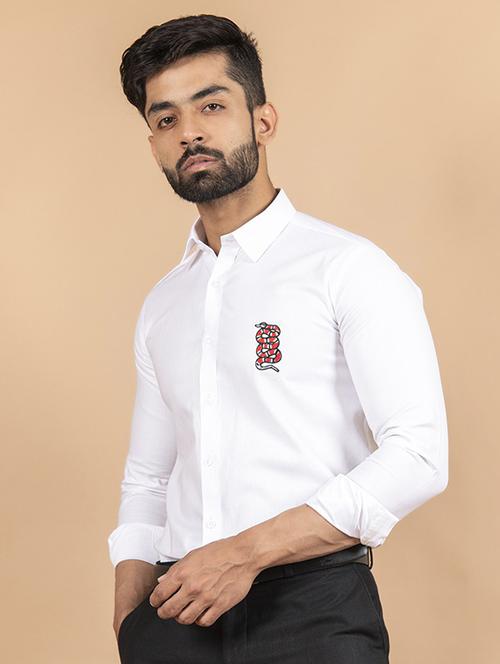 men long sleeve collared casual shirt - 20607011 - Very Small Image - 1