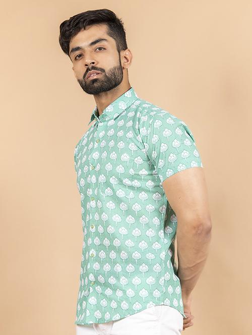 men green printed casual shirt - 20607018 - Very Small Image - 1
