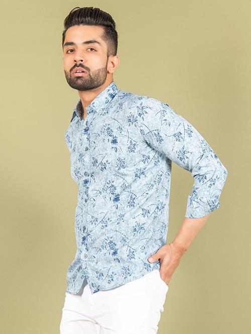 light blue long sleeve casual shirt - 20607095 - Very Small Image - 1