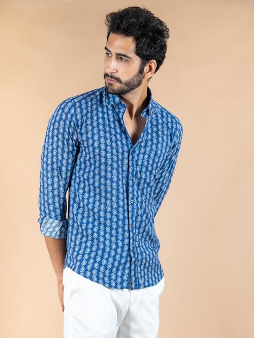 men long sleeve collared casual shirt - 20607288 - Very Small Image - 1