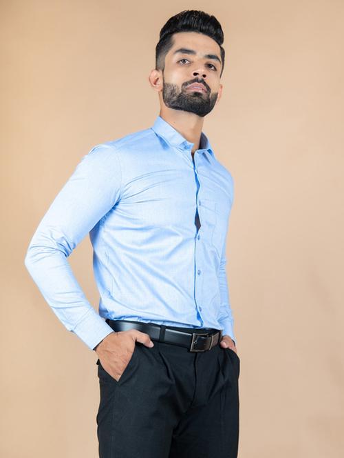 men solid formal shirt - 20607296 - Very Small Image - 1