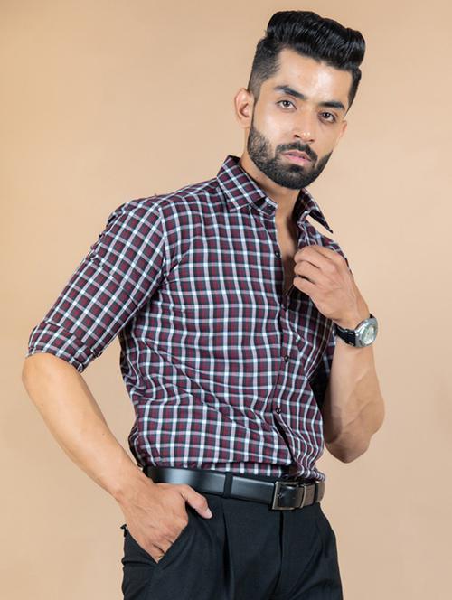 check printed casual shirt - 20607301 - Very Small Image - 1