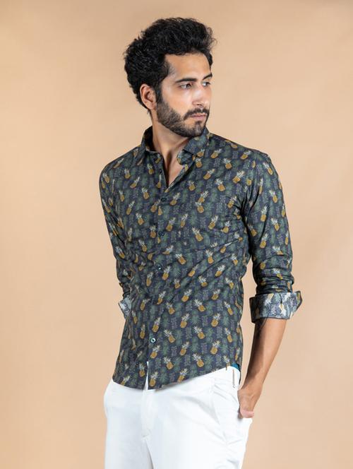 men long sleeve collared casual shirt - 20607320 - Very Small Image - 1