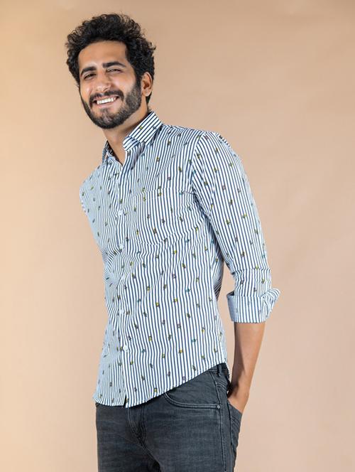 men long sleeve collared casual shirt - 20607324 - Very Small Image - 1
