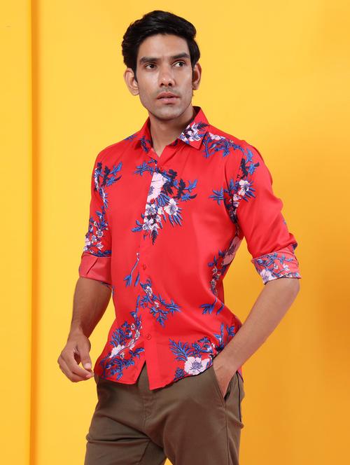 men floral printed casual shirt - 20607393 - Very Small Image - 1