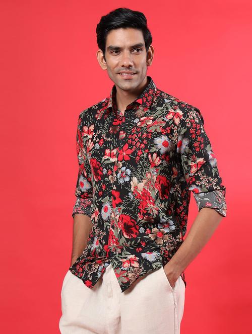 men floral printed casual shirt - 20607397 - Very Small Image - 1
