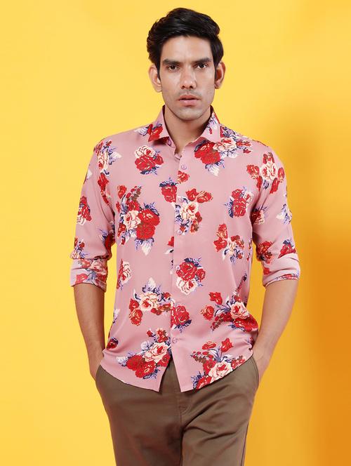 men's floral printed casual shirt - 20607432 - Very Small Image - 1