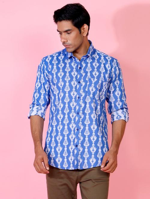 men long sleeve collared casual shirt - 20607468 - Very Small Image - 1