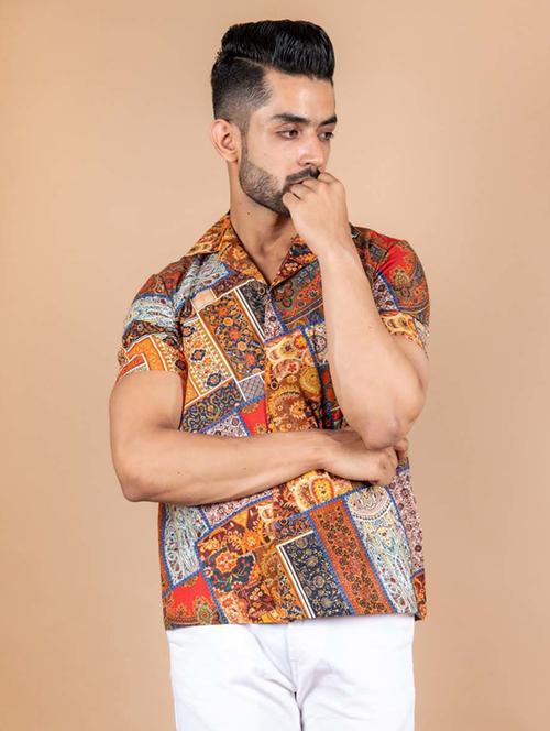 men short sleeve collared casual shirt - 20607470 - Very Small Image - 1