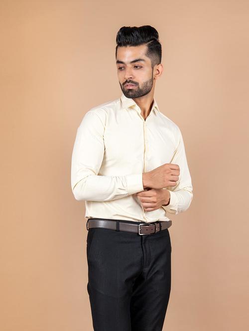 mellow yellow cotton blend formal shirt - 20607492 - Very Small Image - 1