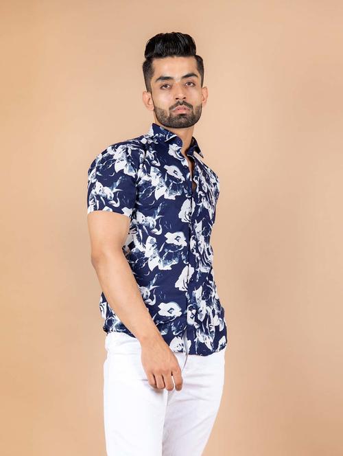 men short sleeve collared casual shirt - 20607526 - Very Small Image - 1