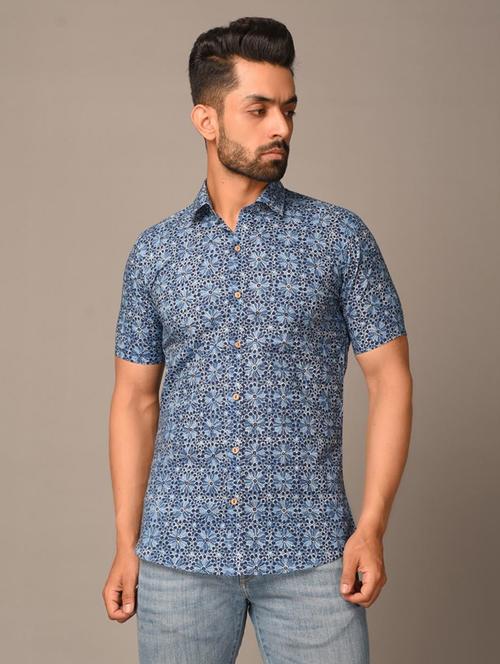 men short sleeve collared casual shirt - 20607552 - Very Small Image - 1