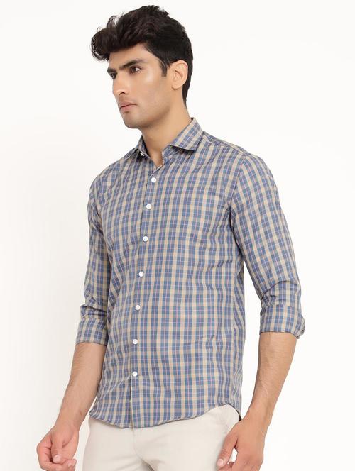men long sleeve collared casual shirt - 20607554 - Very Small Image - 1