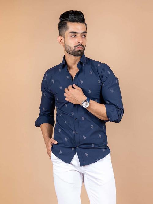 men long sleeve collared casual shirt - 20607556 - Very Small Image - 1