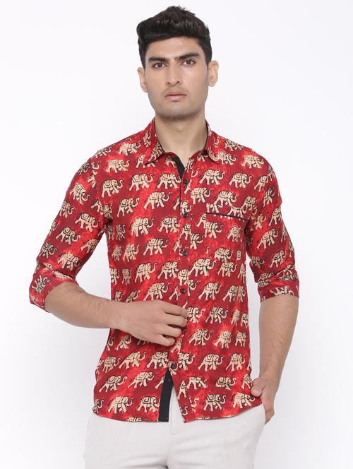 men long sleeve collared casual shirt - 20607561 - Very Small Image - 1