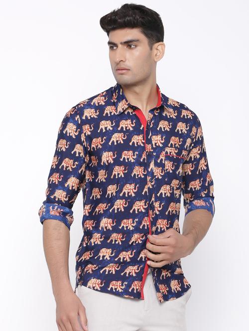 men long sleeve collared casual shirt - 20607563 - Very Small Image - 1