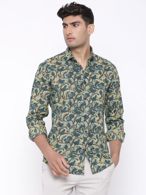 men all over floral printed casual shirt - 20607611 - Very Small Image - 1