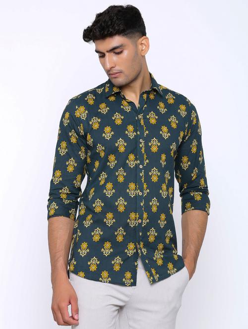 teal long sleeve casual shirt - 20607664 - Very Small Image - 1