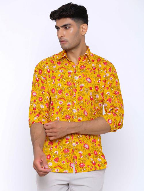 yellow long sleeve casual shirt - 20607676 - Very Small Image - 1