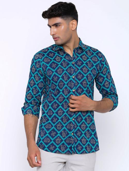 navy blue long sleeve casual shirt - 20607682 - Very Small Image - 1