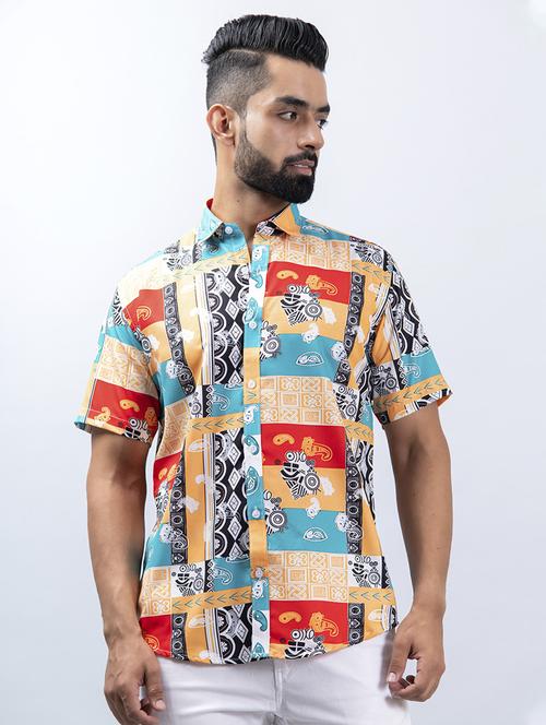 men multi colored printed casual shirt - 20607825 - Very Small Image - 1