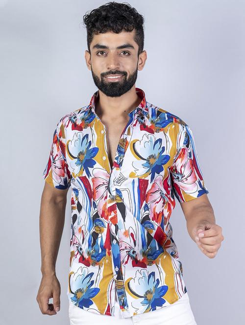 men multi coloured printed casual shirt - 20607837 - Very Small Image - 1