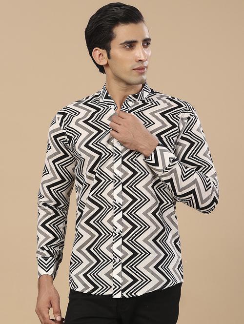 men long sleeve cotton casual shirt - 20607861 - Very Small Image - 1