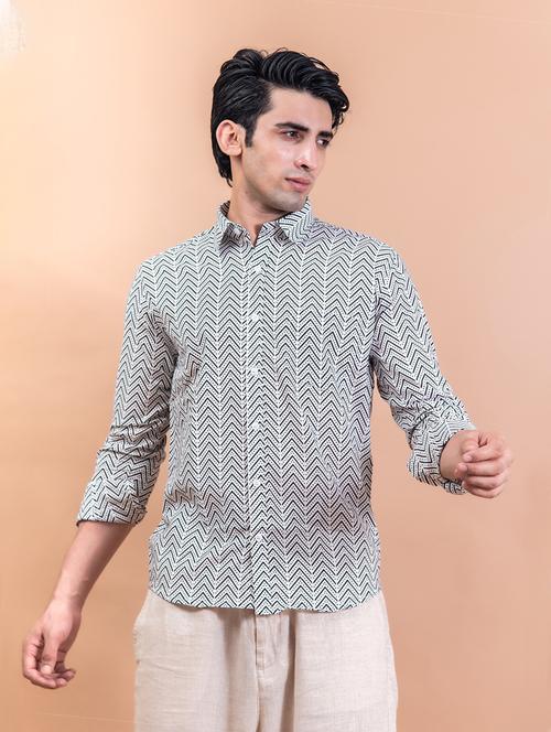 men long sleeve collared casual shirt - 20607868 - Very Small Image - 1
