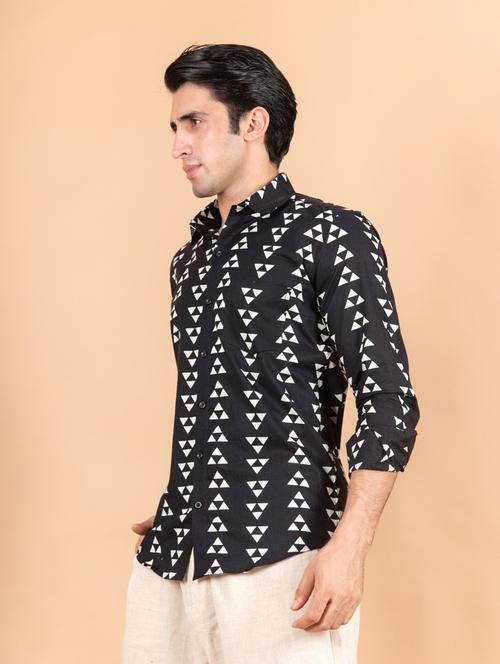 men long sleeve collared casual shirt - 20607874 - Very Small Image - 1