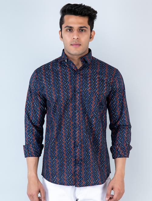 men long sleeve cotton casual shirt - 20607889 - Very Small Image - 1