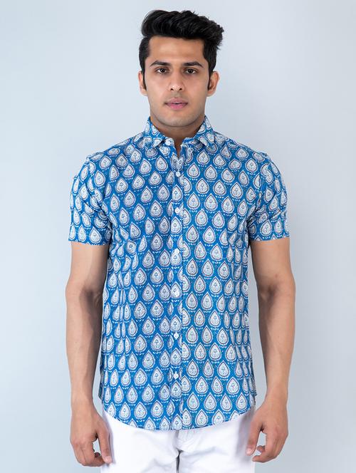 men short sleeve cotton casual shirt - 20607892 - Very Small Image - 1